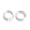 J012 - 100 pcs Silver Plated Open Jump Rings - 6mm x 1mm - 18 Gauge (1mm thick)