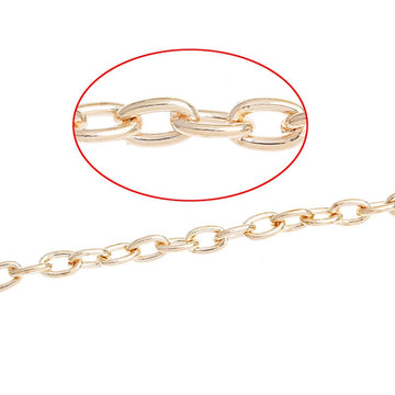 N141 - 10M (32.8 Ft) - Dull Rosy Rose Gold Plated Chain Link - 5.5x3.5mm - 5.5mm x 3.5mm - Thickness: 1mm (18 Gauge)