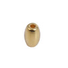 BD253 - 200 pcs. - Gold Plated Oval Barrel Spacer Beads - 6mm x 4mm - Hole Size: 1.3mm