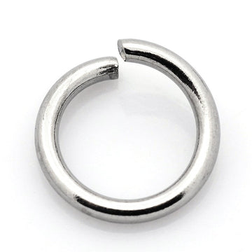J025 - 200 pcs Silver Tone Open Jump Rings 5mm - 21 Gauge (0.7mm Thick)