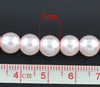 BD090 - 8mm Pastel Light Pink Glass Pearl Imitation Round Beads - 32 inch strand - 100 pcs per strand - Hole Size: 1mm