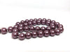 BD112 - 10mm Purple Dark Plum Glass Pearl Imitation Round Beads - 16 inch strand - Approx 42 beads per strand - Hole Size: 0.7-1.1mm