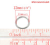 J041A - 500 pcs Double Rings - Silver Tone Split Jump Rings - 12mm - 1.4mm Thick