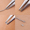 CR050 - 100 pcs. Antique Bronze Calotte Calotted Clamshell Crimp Side End Tips Caps with Loop - Fit 1.5mm Ball Chains - 4mm x 3.5mm - Knot Cover