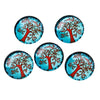 CA455 - 10 pcs Circle Red Tree Glass Round Dome Seals Tiles Cabochons - 20mm (3/4 inch)