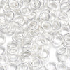 J012A - 500 pcs Silver Plated Open Jump Rings - 6mm x 1mm - 18 Gauge (1mm thick)