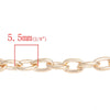 N141 - 10M (32.8 Ft) - Dull Rosy Rose Gold Plated Chain Link - 5.5x3.5mm - 5.5mm x 3.5mm - Thickness: 1mm (18 Gauge)
