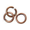 J092 - 100 pcs Antique Copper Open Jump Rings - 8mm - 18 Gauge (1mm Thickness)