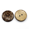 BU025 - 100 pcs Coconut Buttons - 38mm (1 1/2 in) - 2 holes - Brown