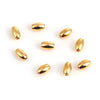 BD253 - 200 pcs. - Gold Plated Oval Barrel Spacer Beads - 6mm x 4mm - Hole Size: 1.3mm