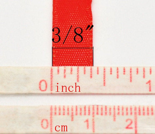 U008 - 10 Rolls - 250 yards (750 Feet) - 3/8" (10mm) Wide Satin Ribbons Cords