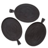 P2010 - 5 pcs Black Oval Pendant Picture Photo Frame Bezel Setting Pendants Charms - For 40mm x 30mm Cabochons / Cameos - 40x30mm - 30x40mm -Style A