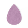 P620 - 10 pcs. Purple Faux Leather Dangle Charms Pendants - Teardrop - 56mm (2.2") - Great for Light Earrings or Dangles! Double-Sided