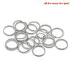 J041A - 500 pcs Double Rings - Silver Tone Split Jump Rings - 12mm - 1.4mm Thick
