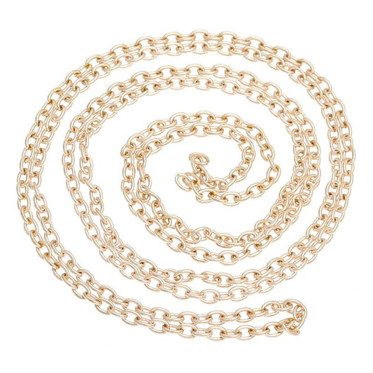 N141 - 10M (32.8 Ft) - Dull Rosy Rose Gold Plated Chain Link - 5.5x3.5mm - 5.5mm x 3.5mm - Thickness: 1mm (18 Gauge)
