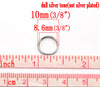 J216A - 100 pcs Double Rings - Silver Tone Split Jump Rings - 10mm - 21 Gauge