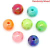 BD484A - 50 pcs Acrylic Glossy Round Gumball Bubble Gum Beads, 8mm - Assortment of Colors - Hole Size: 2.5mm