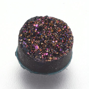 CA523 - 10 pcs Druzy Resin Embellishment Cabochons - Magenta - Diameter: 6mm - 4mm Thick