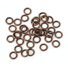 J207A - 100 pcs Antique Copper Open Jump Rings - 5mm - 18 Gauge (1mm Thick)