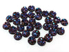 CA217 - 10 pcs. Druzy Resin Embellishment Cabochons Magenta Multicolor - 10mm