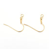 E473 - 50 pcs 304 Stainless Steel Golden Earring Hooks with Spring and Ball - 20mm x 23mm - Hole: 2mm - 0.8mm Pin - Dull Gold