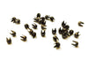F001 - 100 pcs. - Antique Bronze Rivet Stud Spikes - 2.5mm - Metal - 4 Legs