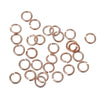 J042A - 100 pcs Rose Gold Plated Open Jump Rings 5mm - 20 Gauge - High Quality