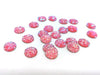 CA105 - 10 pcs Druzy Resin Embellishment Cabochons Bubblegum Pink Multicolor - 12mm (1/2 in) - Dome Circle