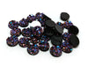 CA217 - 10 pcs. Druzy Resin Embellishment Cabochons Magenta Multicolor - 10mm