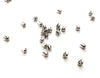 F002 - 100 pcs. - Silver Tone Rivet Stud Spikes - 2.5mm - Metal - 4 Legs