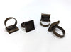 10 pcs. Antique Bronze ADJUSTABLE Cabochon Setting Bezel RING bases settings - Glue Pad 16mm - Square