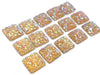 CA795 - 10 pcs Druzy Resin Embellishment Cabochons Yellow Multicolor AB - 12mm - Square - Dome Style