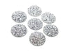 CA647 - 10 pcs Druzy Resin Embellishment Cabochons Silver - 20mm - Dome Style