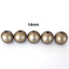 BD412 - 10 pcs Golden Silver Bronze Wooden Wood Round Spacer Beads - 14mm - Gold - Hole Size: 3mm