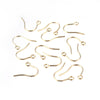 E368B - 1000 pcs 304 Stainless Steel Golden Earring Hooks with Loop Hole - 18mm x 18mm - Hypoallergenic! Tarnish Resistant! 18K Gold Plated