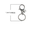 CL095 - 10 pcs. Gunmetal Lobster Swivel Clasp and Key Ring - 69 x 30mm (2.72 inch) - Claw Clasps