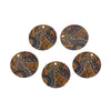 P688 - 10 pcs. Gold Plated Multicolor Enamel Circle Metal Dangle Charms Pendants - Mosaic - 20mm - 0.8" - Great for Earrings, Necklaces or Dangles