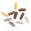 CR016 - 100 pcs. Assortment Textured Ribbon Crimps End Caps - 16x8mm - Variety Pack - 5 Colors!