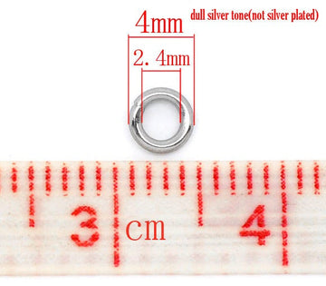 J166 - 500 pcs Stainless Steel Open Jump Rings 4mm - 20 Gauge - High Quality