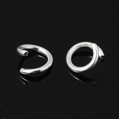 J213 - 500 pcs Silver Plated Open Jump Rings - 6mm - 19 Gauge (0.9mm Thick) - Open Design