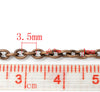 N169 - 10M (32.8 Ft) - Copper Tone Link-Opened Chain - 3.5mm x 2.5mm