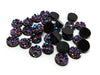 CA217 - 10 pcs. Druzy Resin Embellishment Cabochons Magenta Multicolor - 10mm