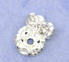 BD042 - 100 pcs Silver Plated Clear Rhinestone Rondelle Spacer Beads - 8mm - Curved Edges - Made of Copper!