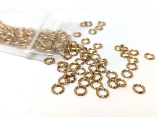 J306 - 200 pcs Brass Jump Lock - 6mm - 18 Gauge - Beadsmith - Anti-Tarnish Coating!