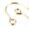 E368 - 100 pcs 304 Stainless Steel Golden Earring Hooks with Loop Hole - 18mm x 18mm - Hypoallergenic! Tarnish Resistant! 18K Gold Plated