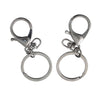 CL095 - 10 pcs. Gunmetal Lobster Swivel Clasp and Key Ring - 69 x 30mm (2.72 inch) - Claw Clasps