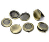 P957 - 10 pcs Antique Bronze Ornamented Pendant Photo Locket Box Pendants - For 20mm and 24mm Settings