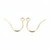 E368B - 1000 pcs 304 Stainless Steel Golden Earring Hooks with Loop Hole - 18mm x 18mm - Hypoallergenic! Tarnish Resistant! 18K Gold Plated