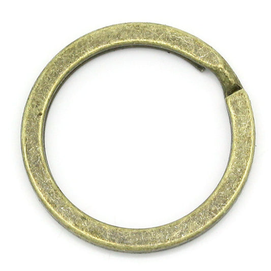 J135 - 10 pcs. Antique Bronze Split Rings Key Rings - 30mm (1.18 inch)