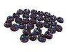 CA217 - 10 pcs. Druzy Resin Embellishment Cabochons Magenta Multicolor - 10mm
